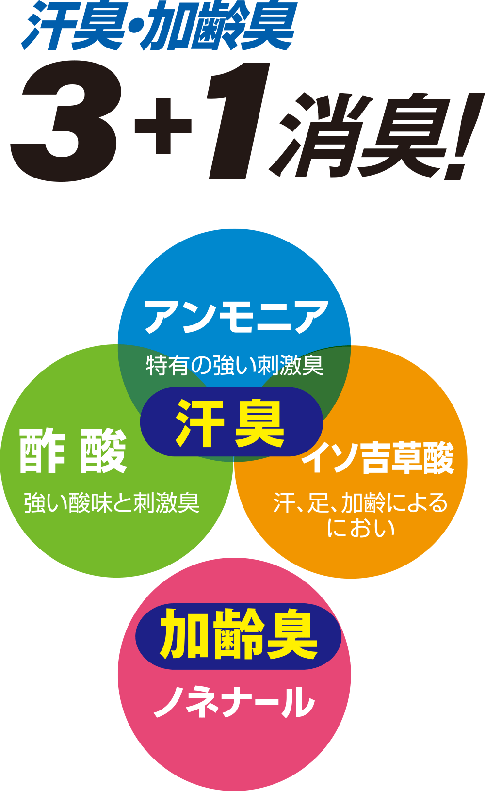 汗臭・加齢臭 3+1消臭!